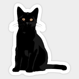 Black Kitty Sticker